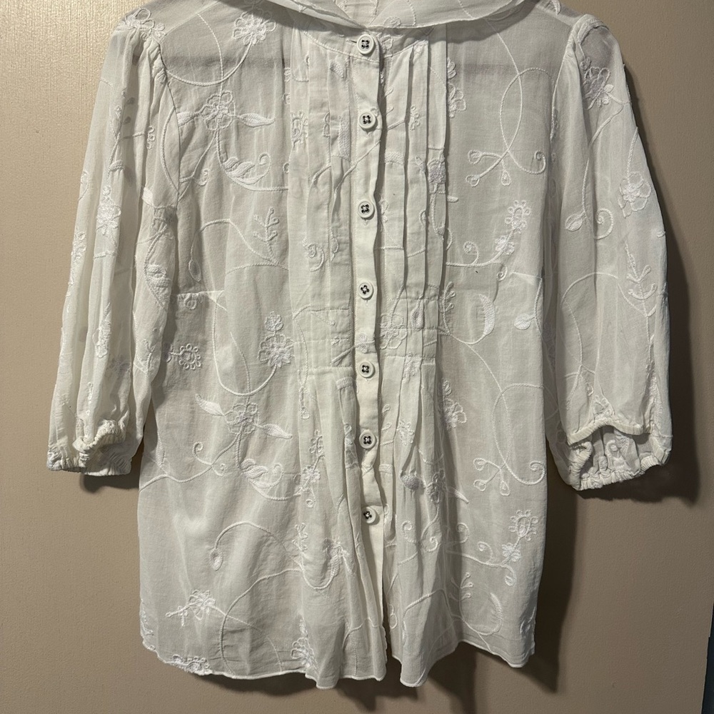CAbi Embroidered Hooded Top Style #523